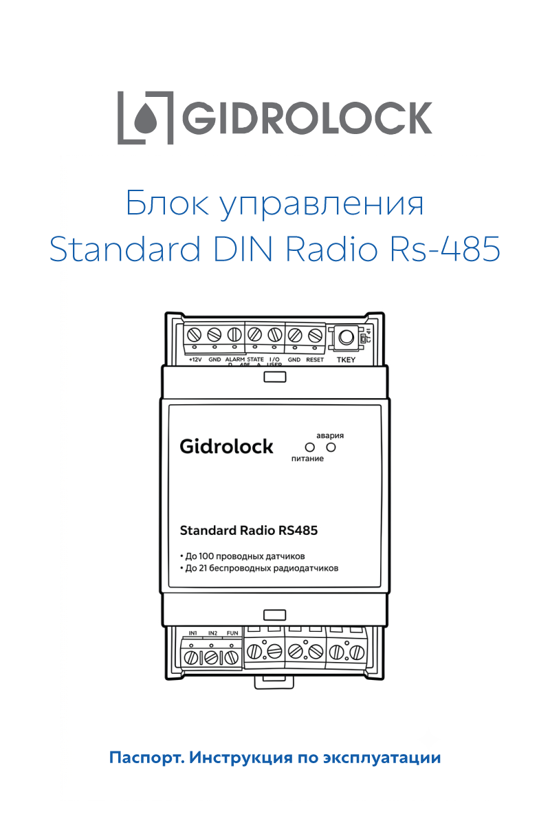 Паспорт Standard DIN Radio RS-485