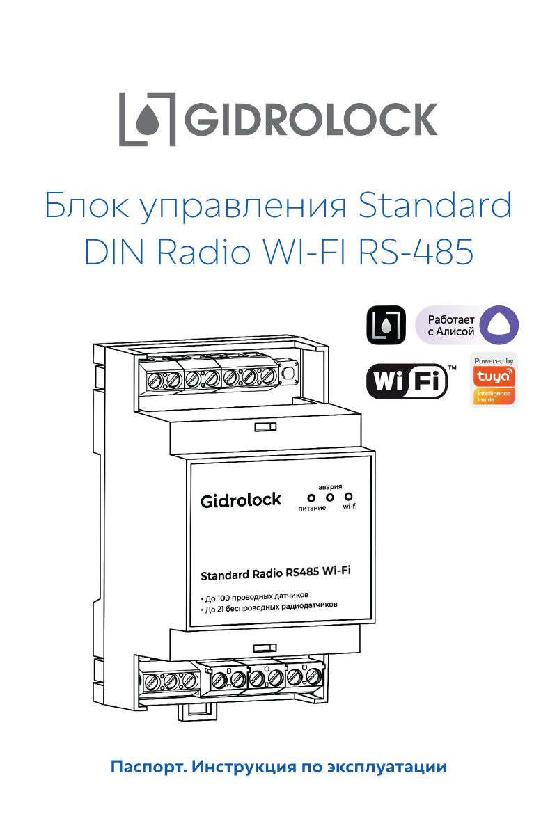 Паспорт Standard DIN Radio Wi-Fi RS-485